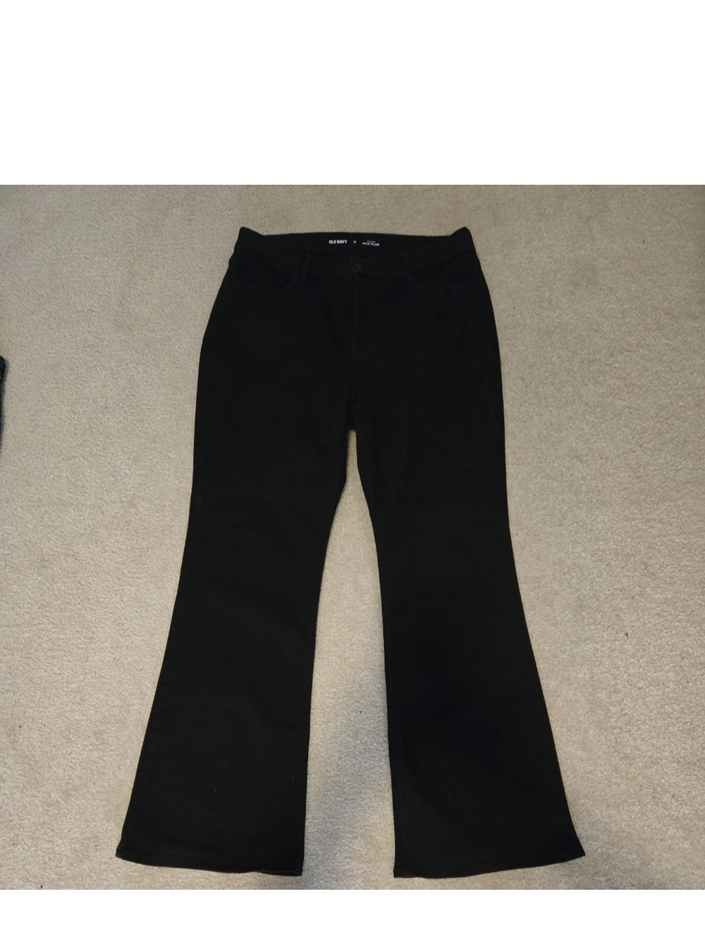 Old Navy Wow Flare Jeans Womens 12 Black High Rise